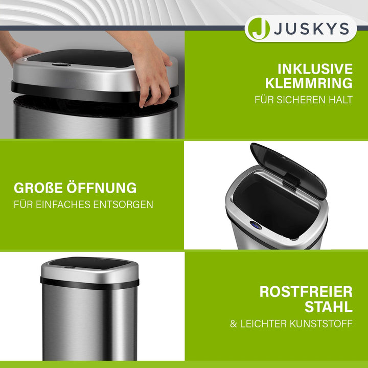 Rechteckiger Mülleimer mit Sensor
