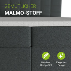 Boxspringbett Seattle - Malmo-Stoff