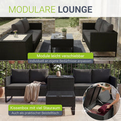 Gartenlounge für 4 Personen Santorini