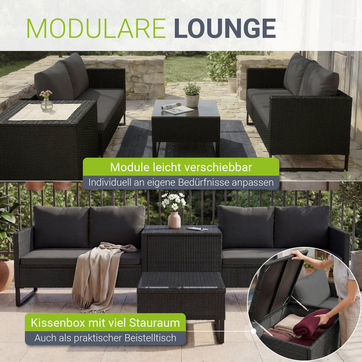 Gartenlounge für 4 Personen Santorini