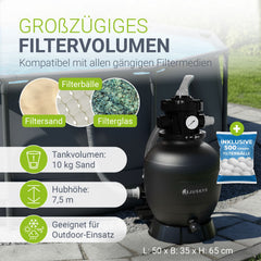 Sandfilteranlage für Pools bis 47m³