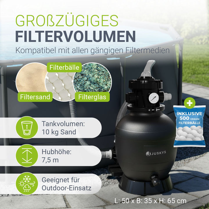 Sandfilteranlage für Pools bis 47m³