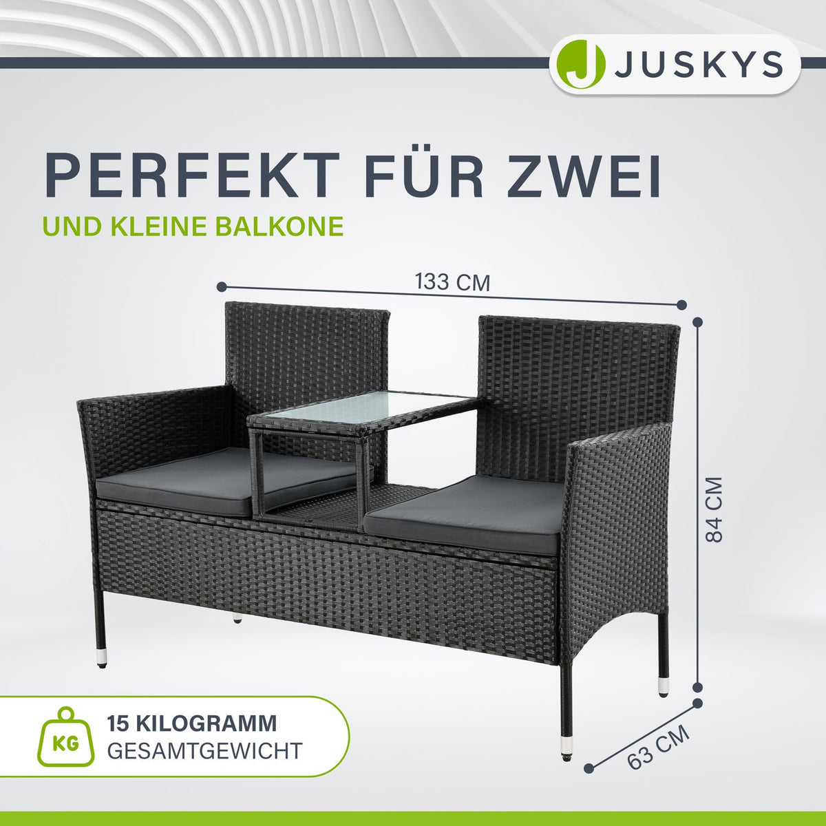 Polyrattan Sitzbank Monaco