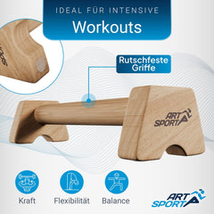 Liegestützgriffe aus Holz