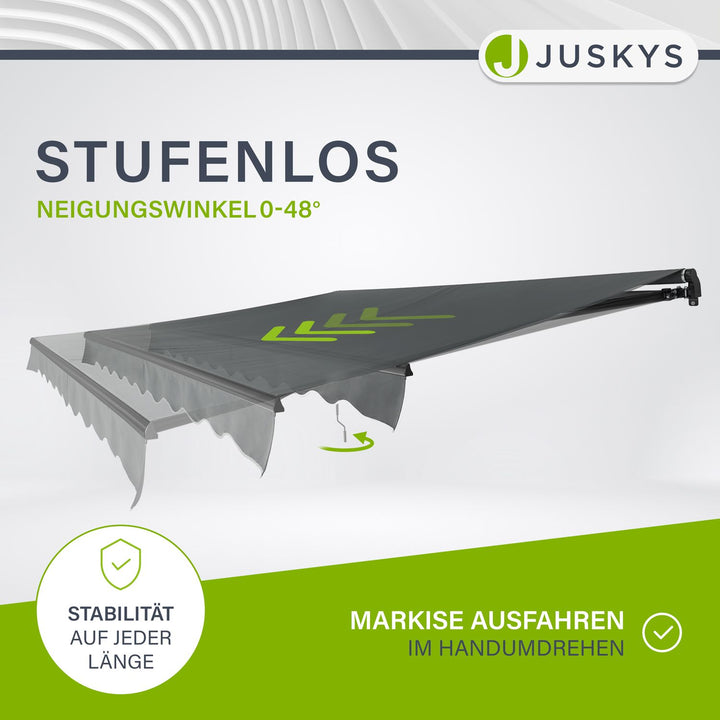 Gelenkarmmarkise mit Kurbel
