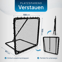 Fußball Rebounder 100 x 100 cm Power Pass