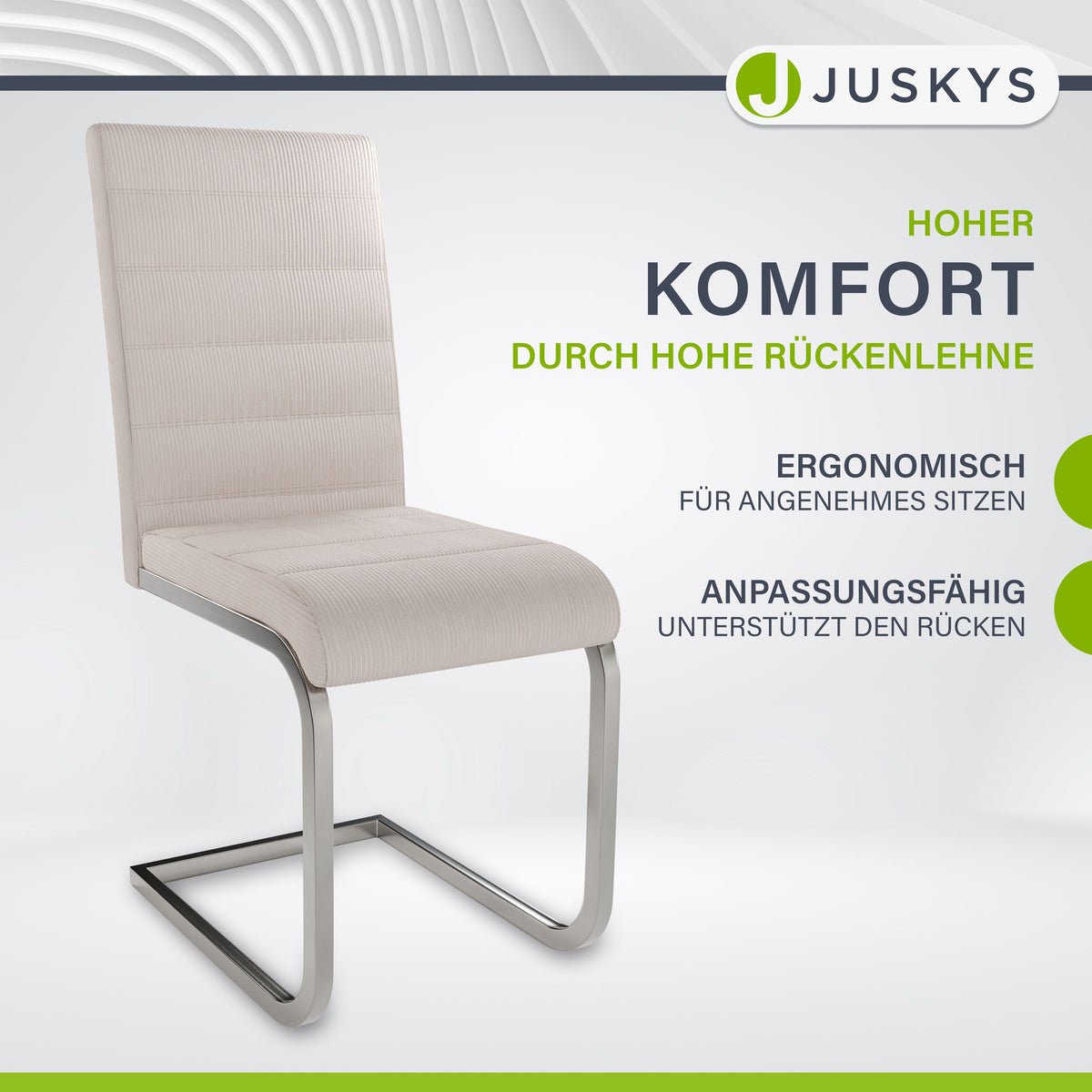 Freischwinger Stuhl Vegas mit Cord