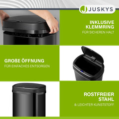 Rechteckiger Mülleimer mit Sensor