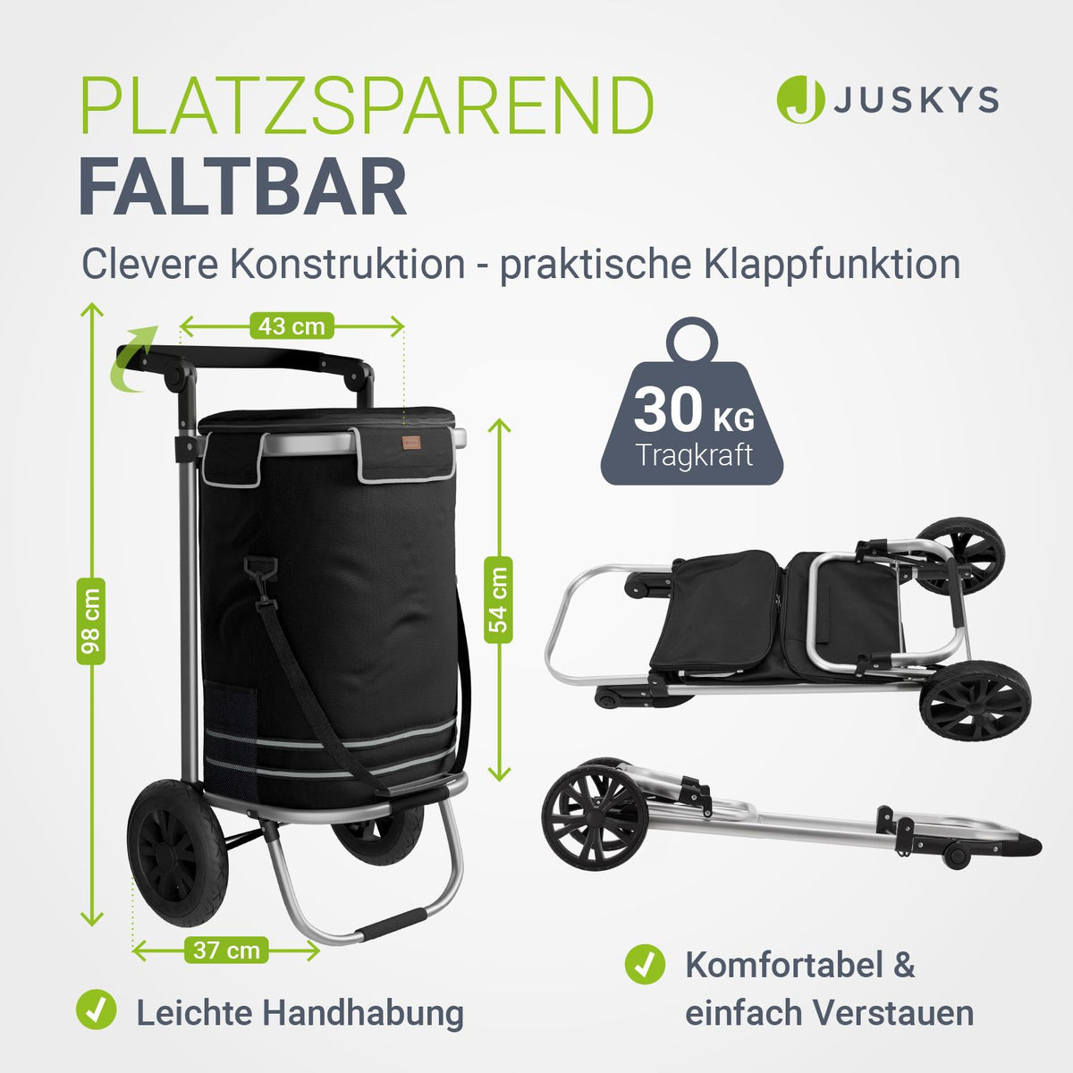 3in1 Einkaufstrolley - 56 L Kapazität