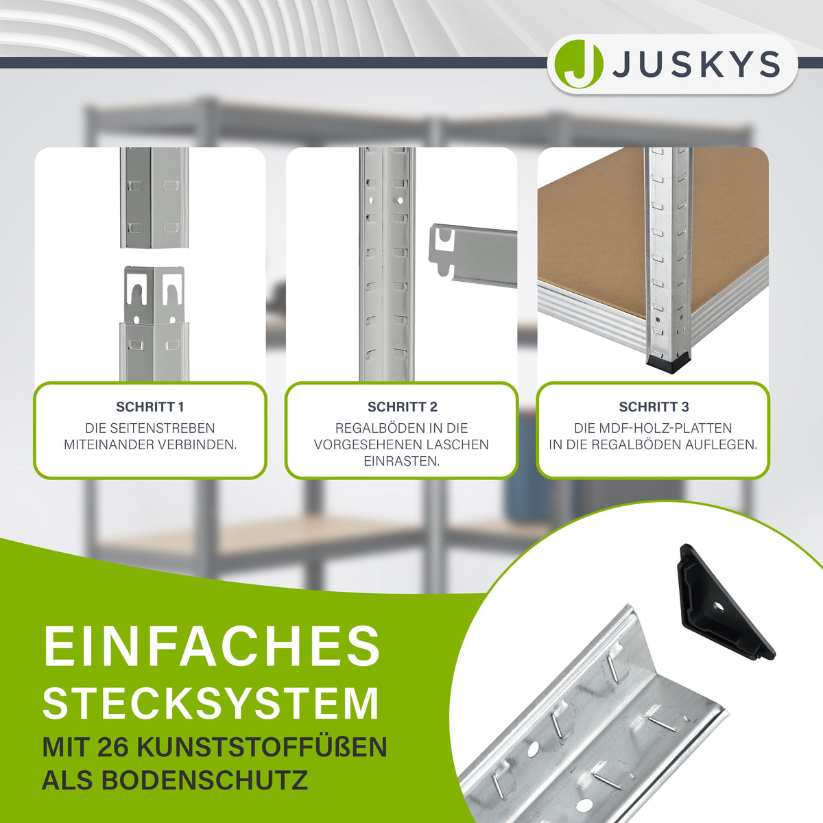 3er Regalsystem 1 Corner & 2 Basic