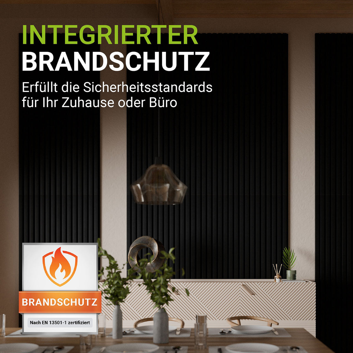 Akustikpaneele Holzoptik 4er Set