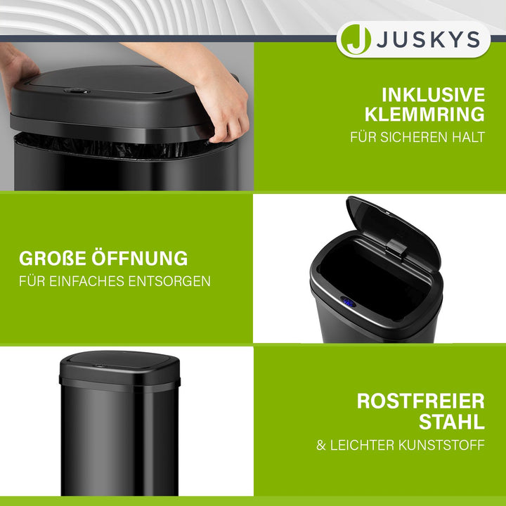 Rechteckiger Mülleimer mit Sensor