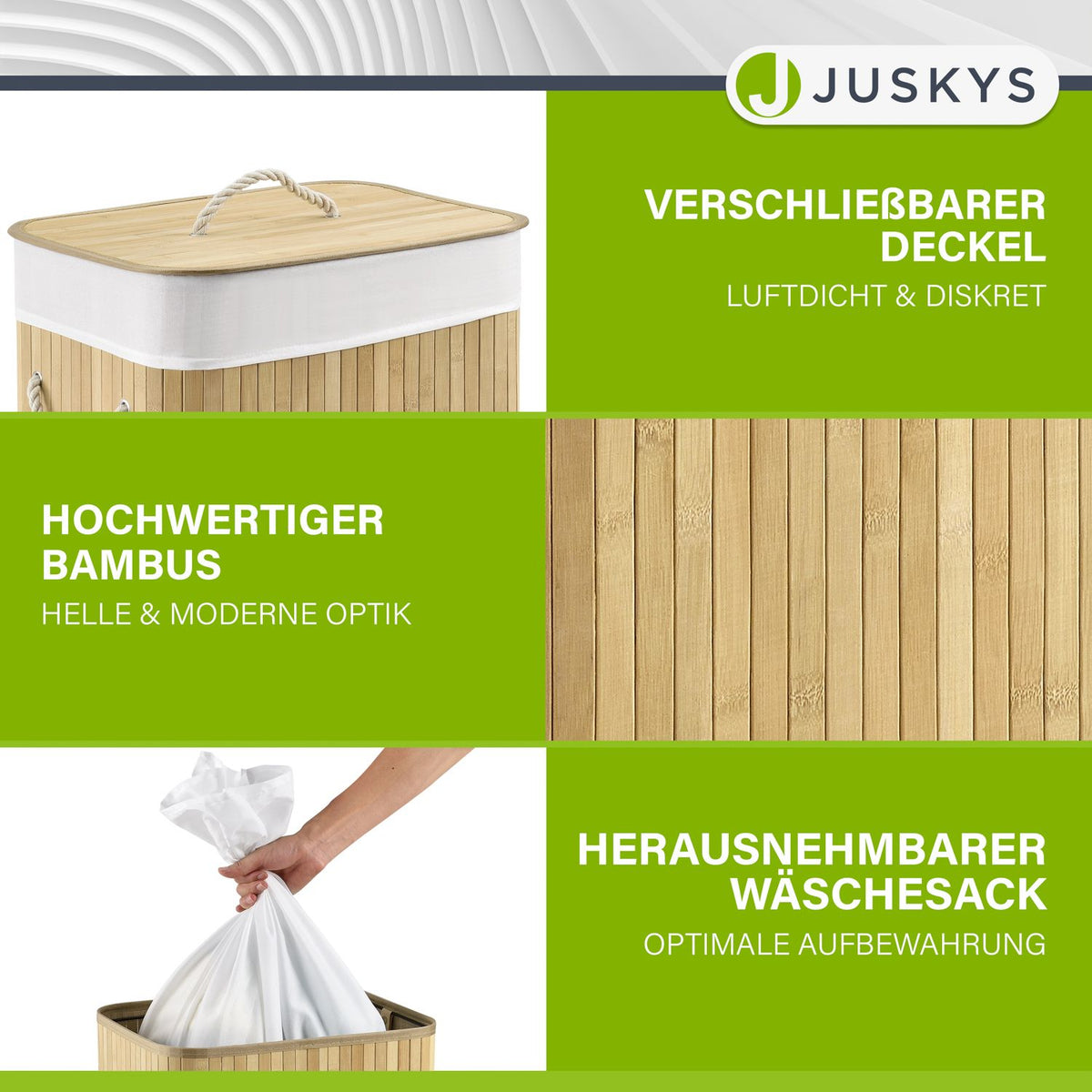 Bambus Wäschekorb Curly