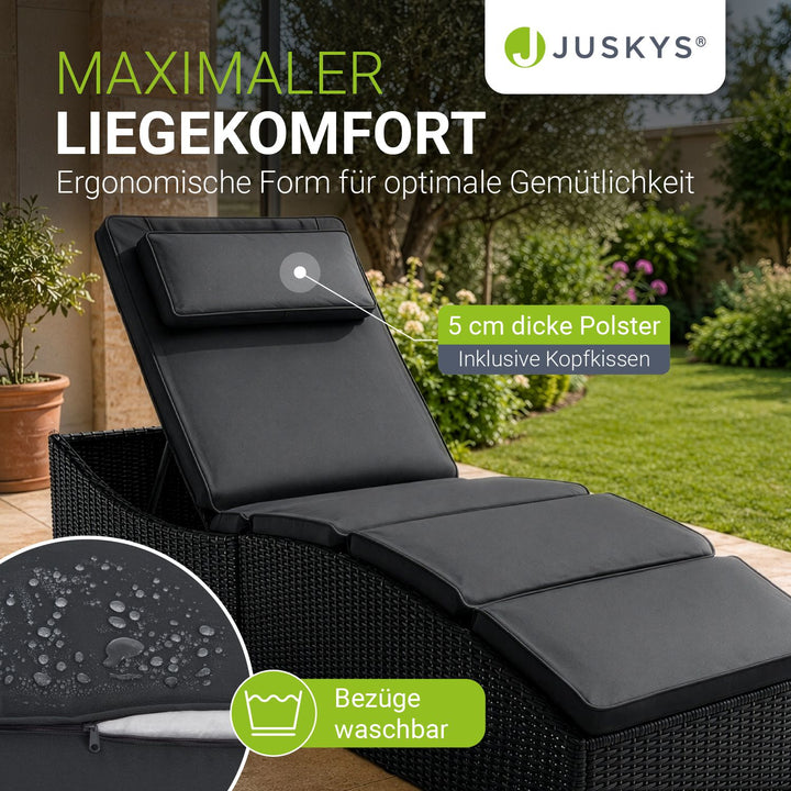 Faltbare Polyrattan Sonnenliege Lamia