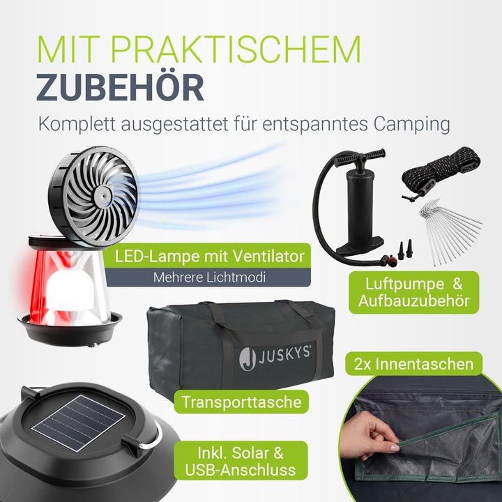 Campingzelt aufblasbar für 1-4 Personen