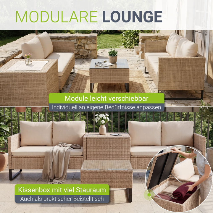 Gartenlounge für 4 Personen Santorini