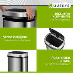 Rechteckiger Mülleimer mit Sensor