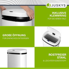 Rechteckiger Mülleimer mit Sensor