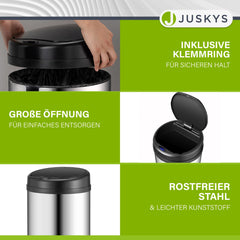 Runder Mülleimer mit Sensor
