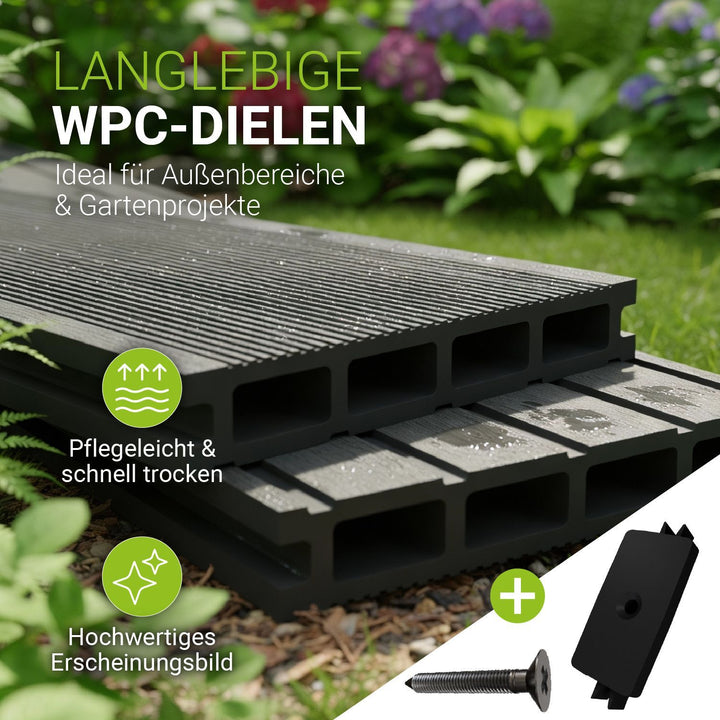 WPC Terrassendielen in Anthrazit