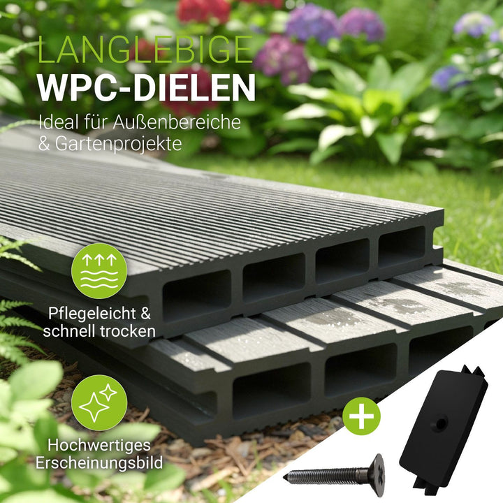 WPC Terrassendielen in Grau