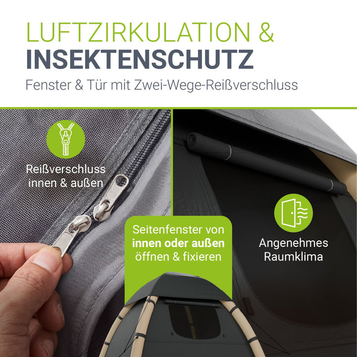 Campingzelt aufblasbar für 1-4 Personen