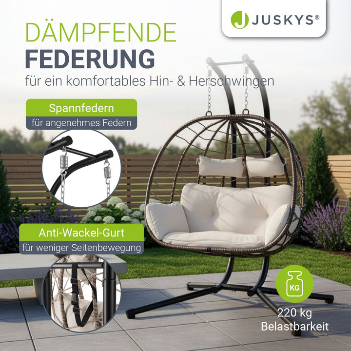 Polyrattan Doppelhängesessel Aria