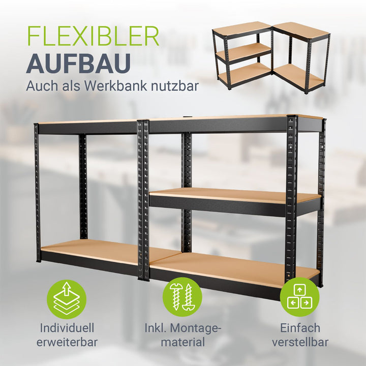 Lagerregal Easy 2er Set 160 x 80 x 40 cm