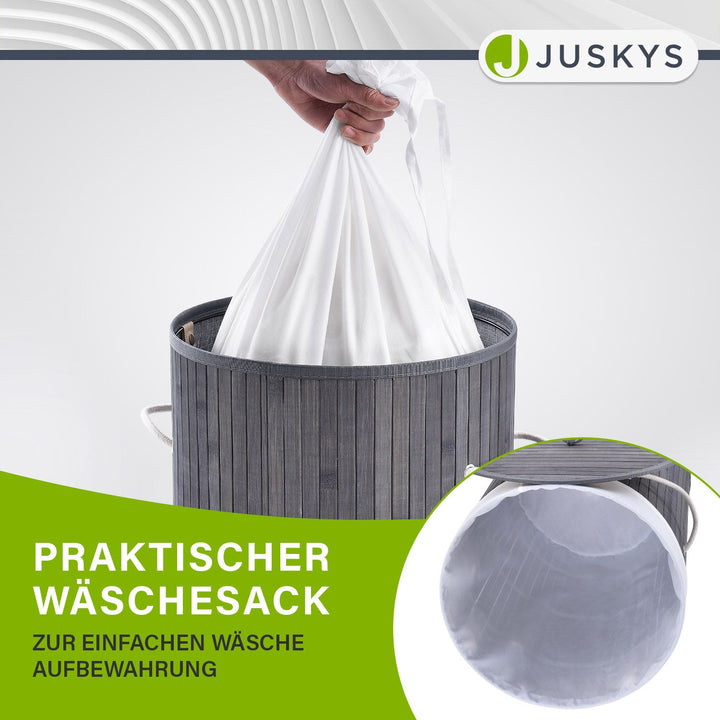 Bambus Wäschekorb Curly-Round