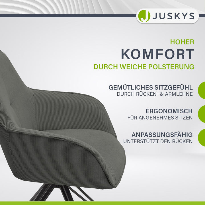 Drehstuhl Clyde mit Cord