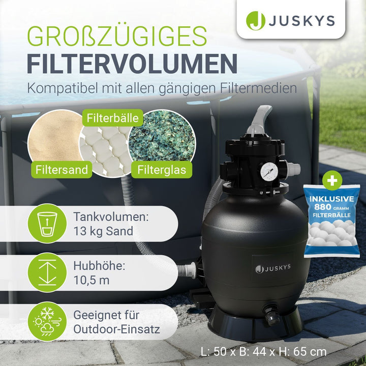 Sandfilteranlage für Pools bis 47m³