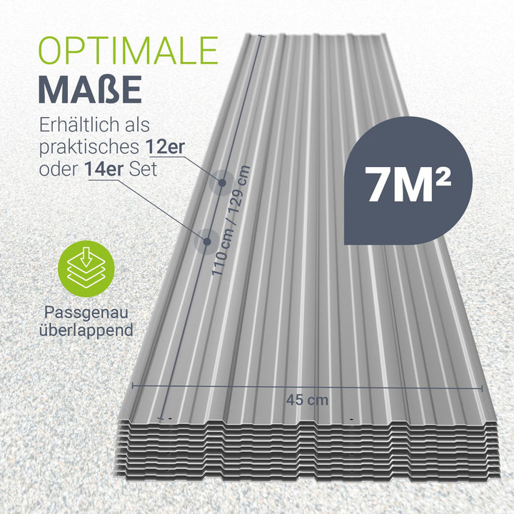 Trapezblech fürs Dach aus Stahl