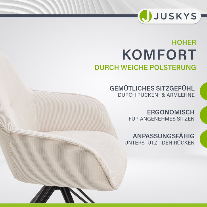 Drehstuhl Clyde mit Cord