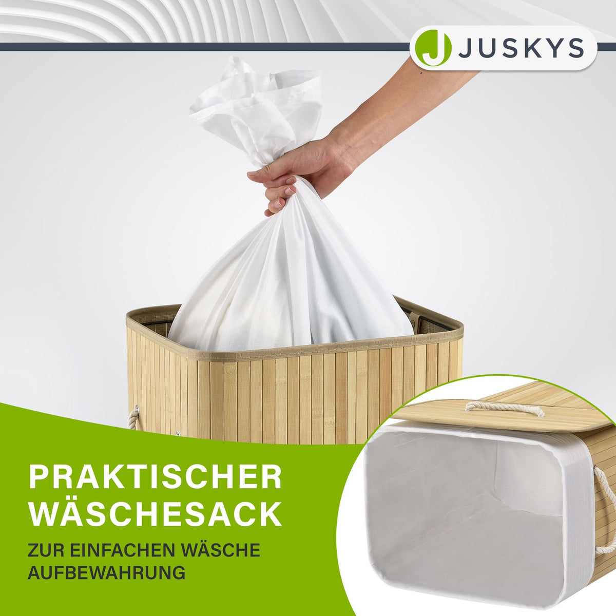 Bambus Wäschekorb Curly