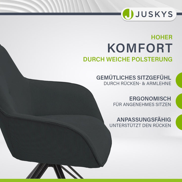 Drehstuhl Clyde mit Cord