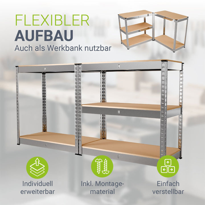 Lagerregal Easy 2er Set 160 x 80 x 40 cm