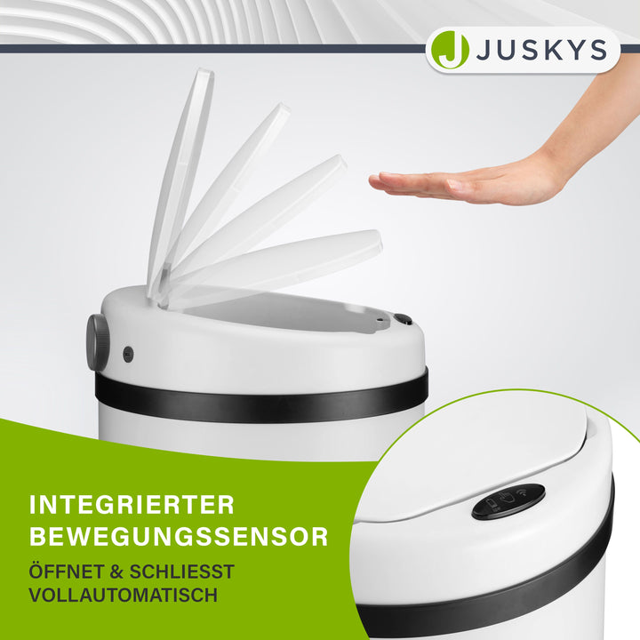 Runder Mülleimer mit Sensor