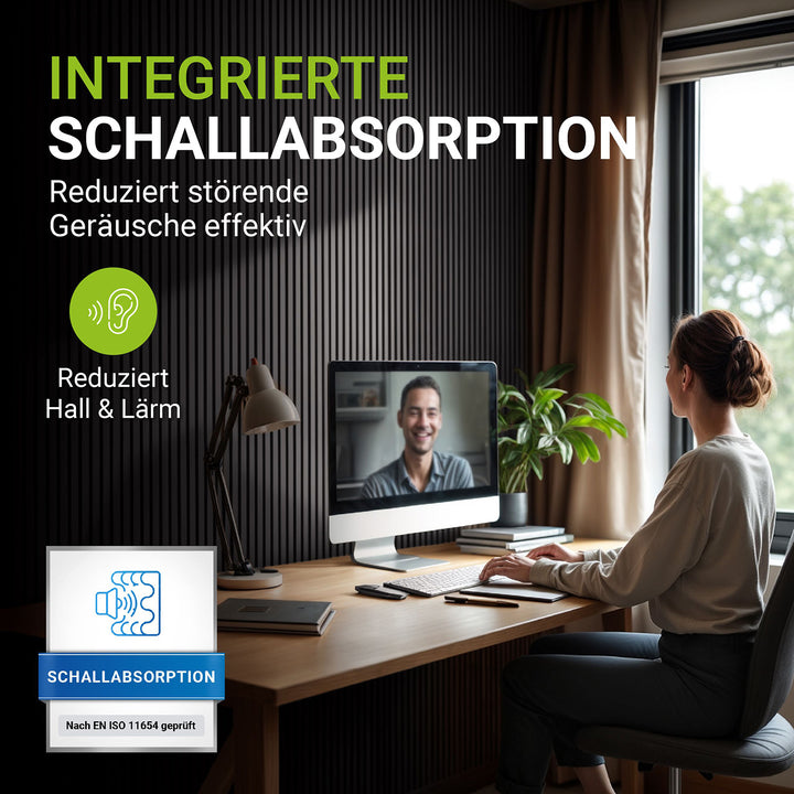 Akustikpaneele Holzoptik 4er Set