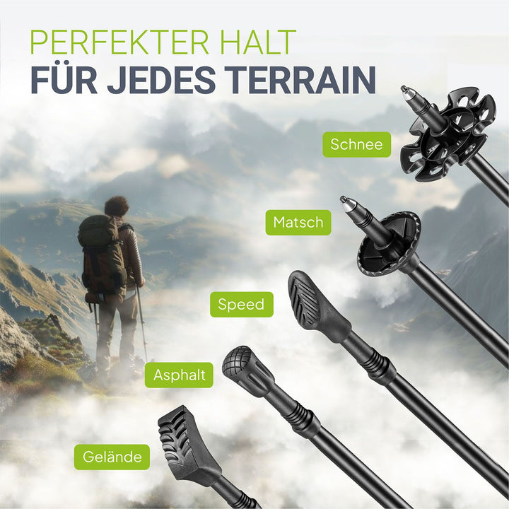 Nordic Walking Wanderstöcke mit Zubehör