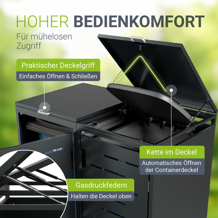 Metall Mülltonnenbox Arel