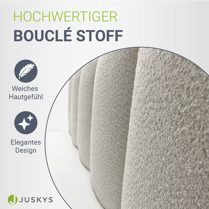 Boxspringbett Manitoba - Bouclé-Stoff