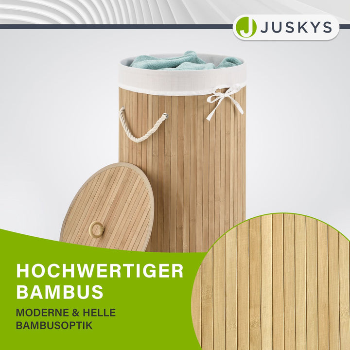 Bambus Wäschekorb Curly-Round