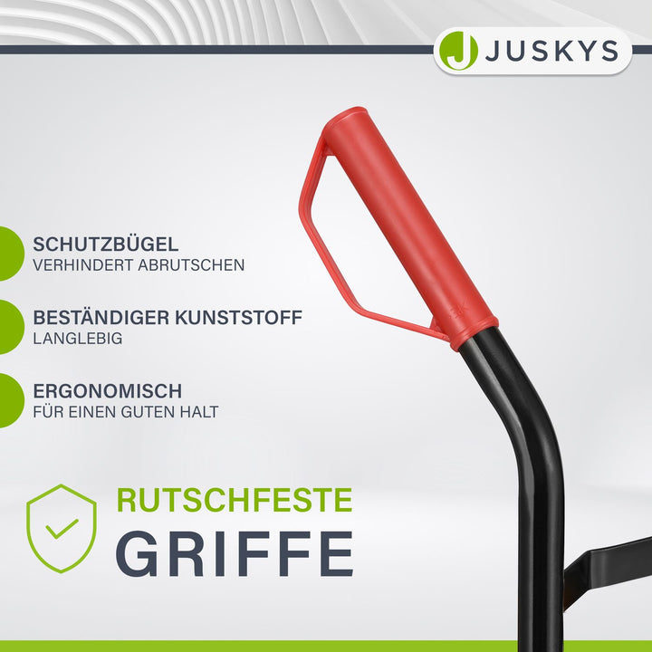 Sackkarre Basic in schwarz mit roten Griffen klappbar