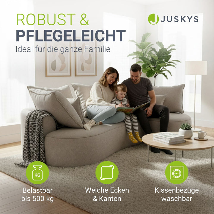 Sofa Tirano mit Ottomane & Dekokissen