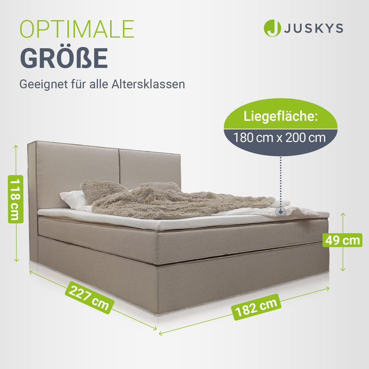 Boxspringbett Detroit - Chenille-Stoff