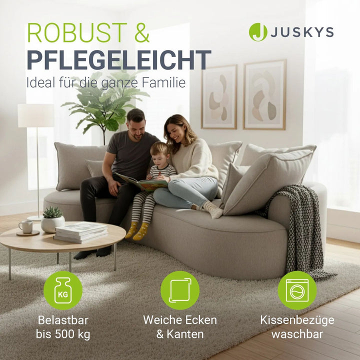 Sofa Tirano mit Ottomane & Dekokissen