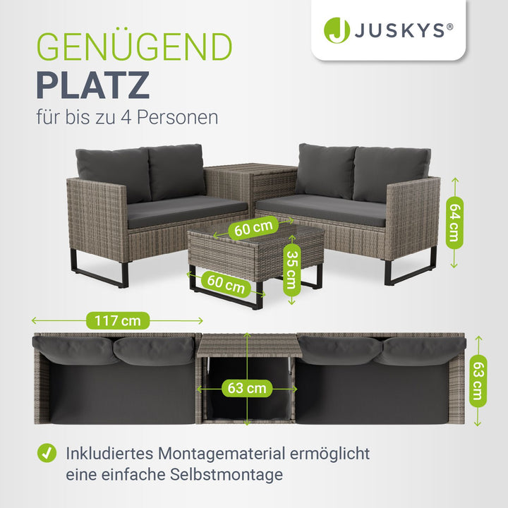 Gartenlounge für 4 Personen Santorini