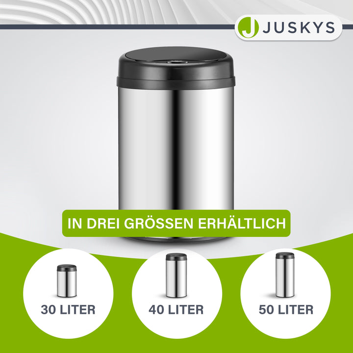 Runder Mülleimer mit Sensor