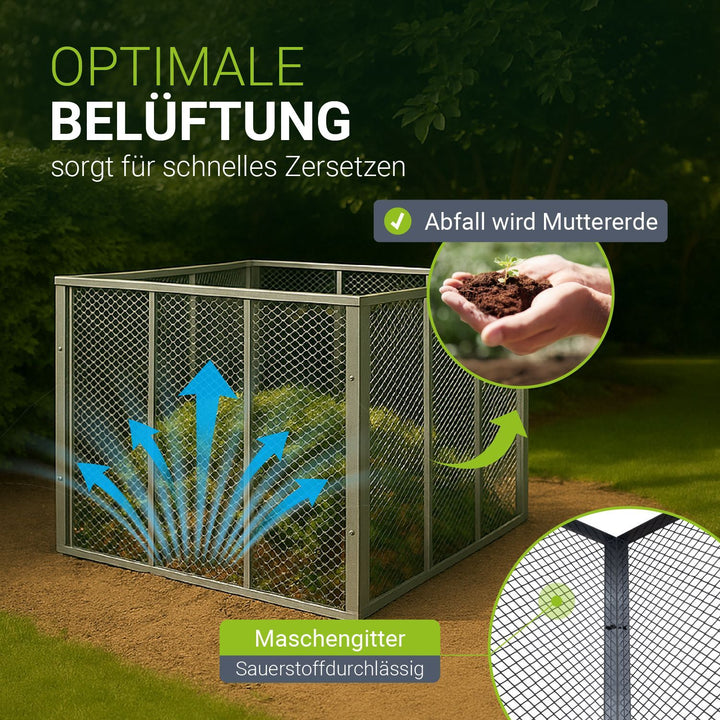 Metall Komposter für Gartenabfälle