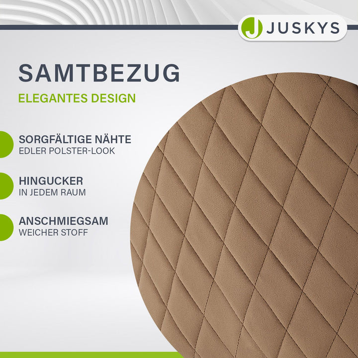 Esszimmerstuhl drehbar mit Samt Clyde